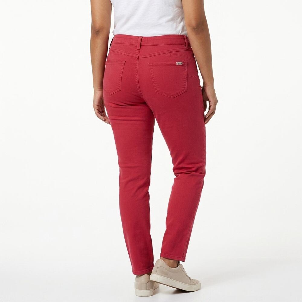 Seven 7 Booty-Shaper Red Skinny Stretch Pants Women Size 12